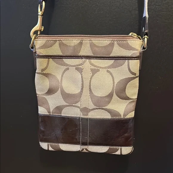 Coach Brown and Tan Crossbody Bag - Picture 4 of 8